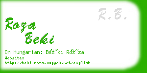roza beki business card
